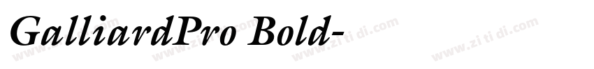 GalliardPro Bold字体转换